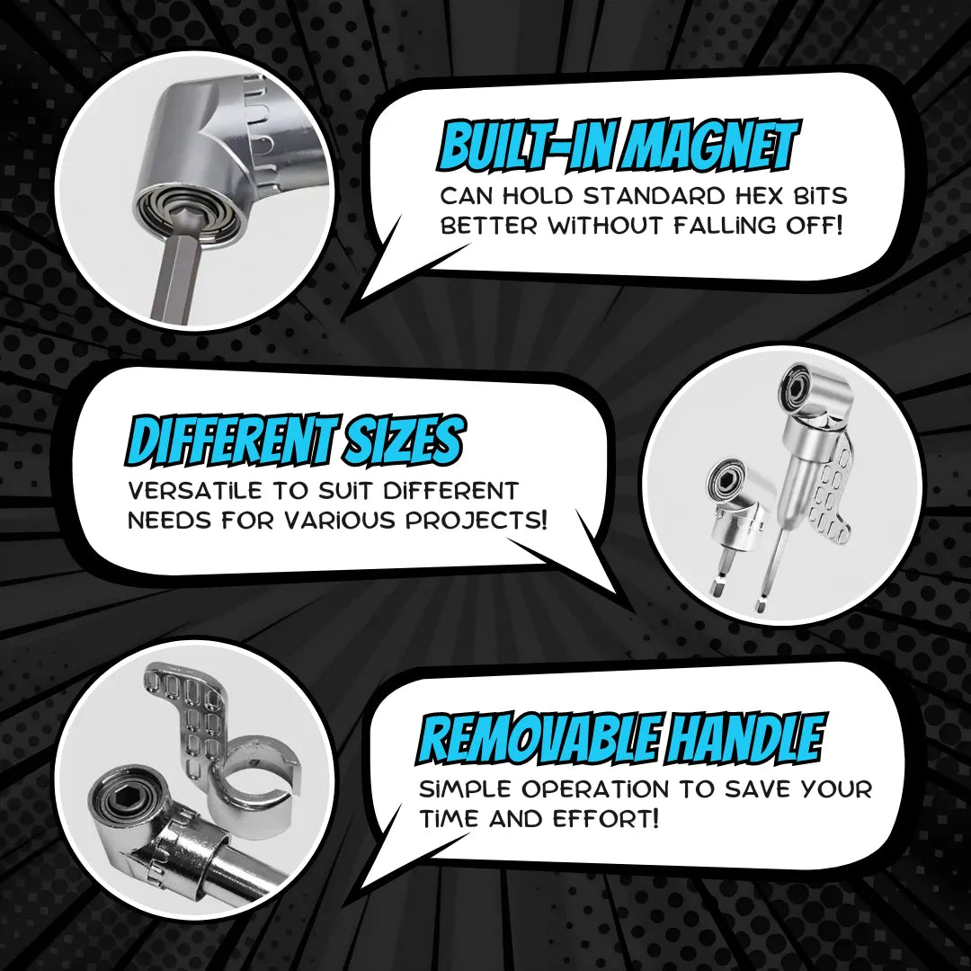 105° Angled Drill Attachment 🔧 – Extended 5.51" Reach Adapter