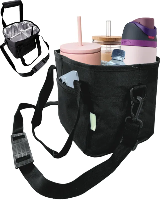 🥤✨ Family-Size 4-Compartment Drink Bag – Carry More Drinks, Keep Them Organized