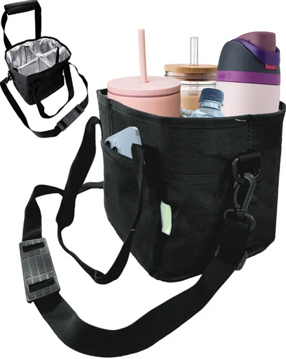 🥤✨ Family-Size 4-Compartment Drink Bag – Carry More Drinks, Keep Them Organized