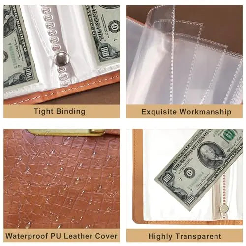 💵 World Currency Collection Book – 100 Transparent Banknote Pockets