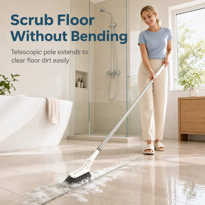 Reach & Shine Extendable Floor Scrubber with Long Handle – 1 Pack 🧼✨