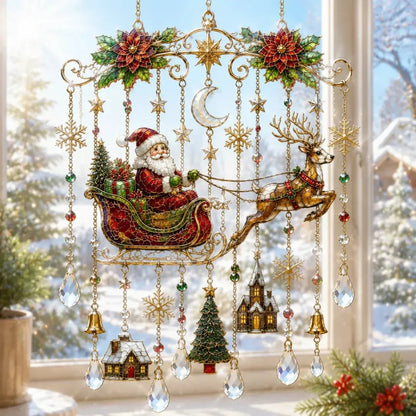 Handmade Christmas stained window decorations