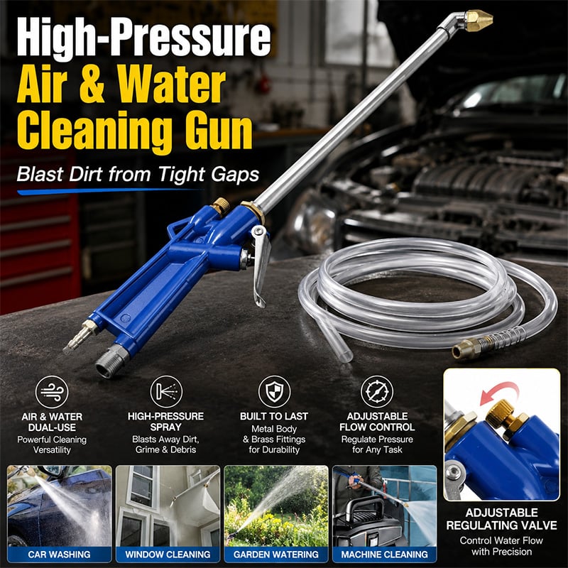 2-in-1 Air and Water Blast Gun for Fast Drying and Deep Cleaning 💨💦