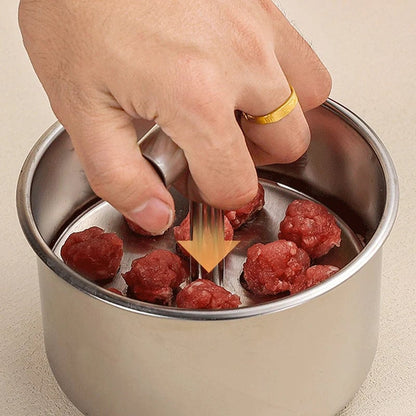 🥳HOT SALE🥳💞10K+ SOLD! Meatball Mould – 304 steel, 6/12 holes & ergonomic. Perfect balls every time – grab yours! ✅