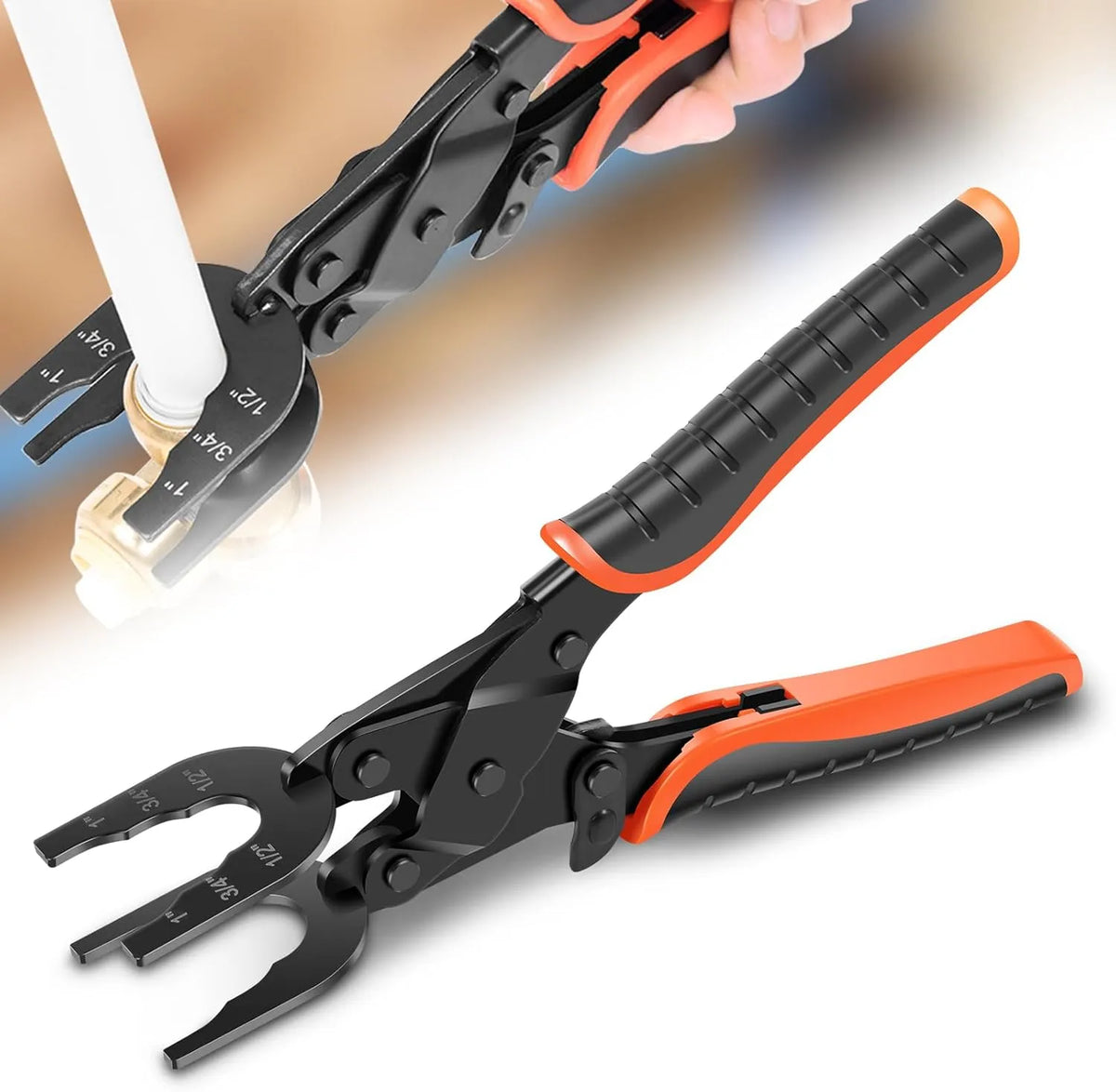🔧 Push Fit Disconnect Tong Tool-1/2' • 3/4' • 1' Multi-Size Plumbing Disconnect Pliers