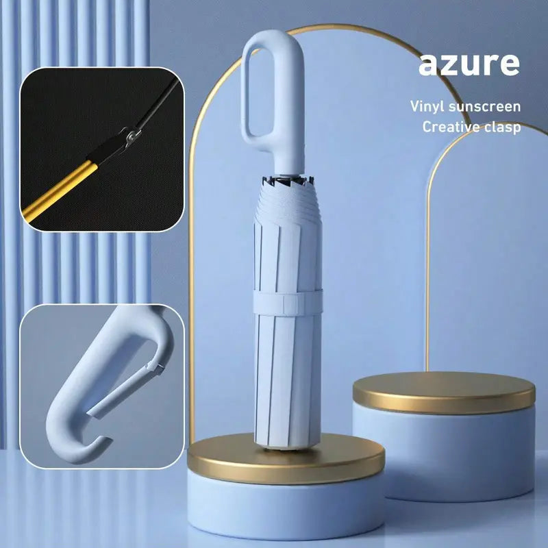 StormReady Compact Auto-Fold Umbrella ☔ Windproof, Water-Repellent Design with Clip-On Loop