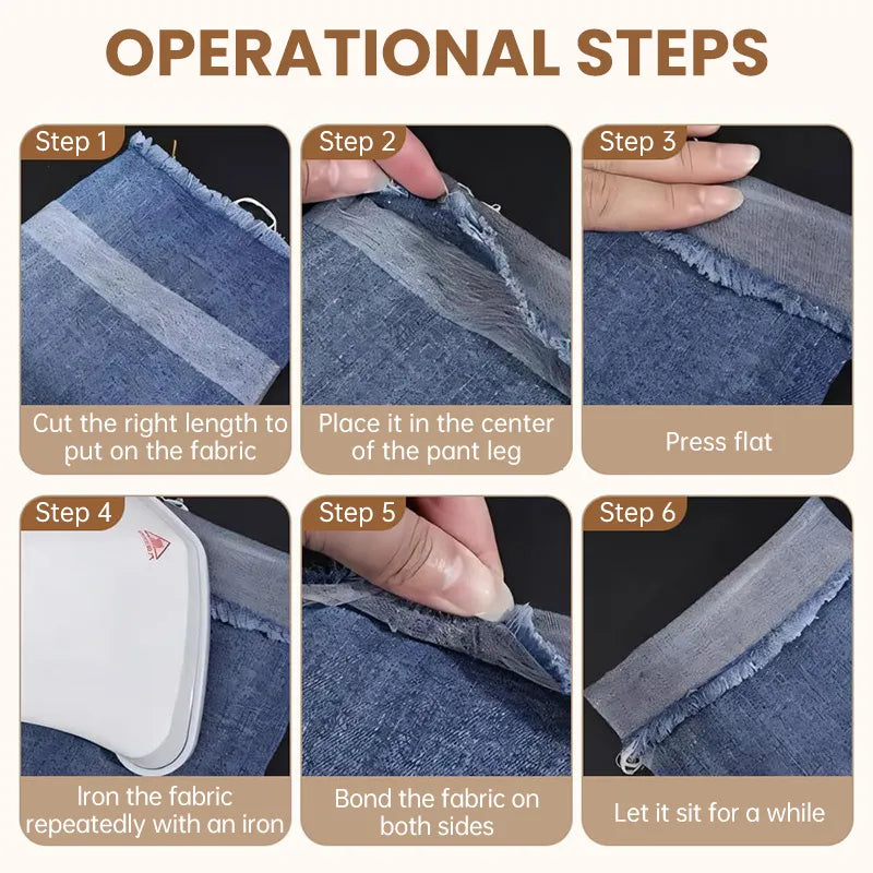 No-Sew Fabric Hemming Tape 🧵 – Quick Clothing Fixes