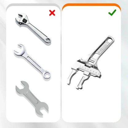 Reversible Plumbing Wrench 🔧 – Wide 6–68mm Jaw for Tight Sink Spaces