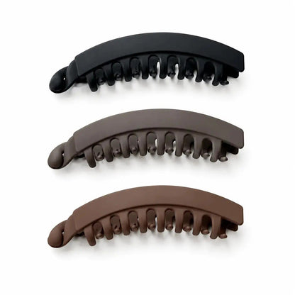 ♀️3-Piece French-Inspired Banana Hair Clip Set – Chic, Secure Updos for Women