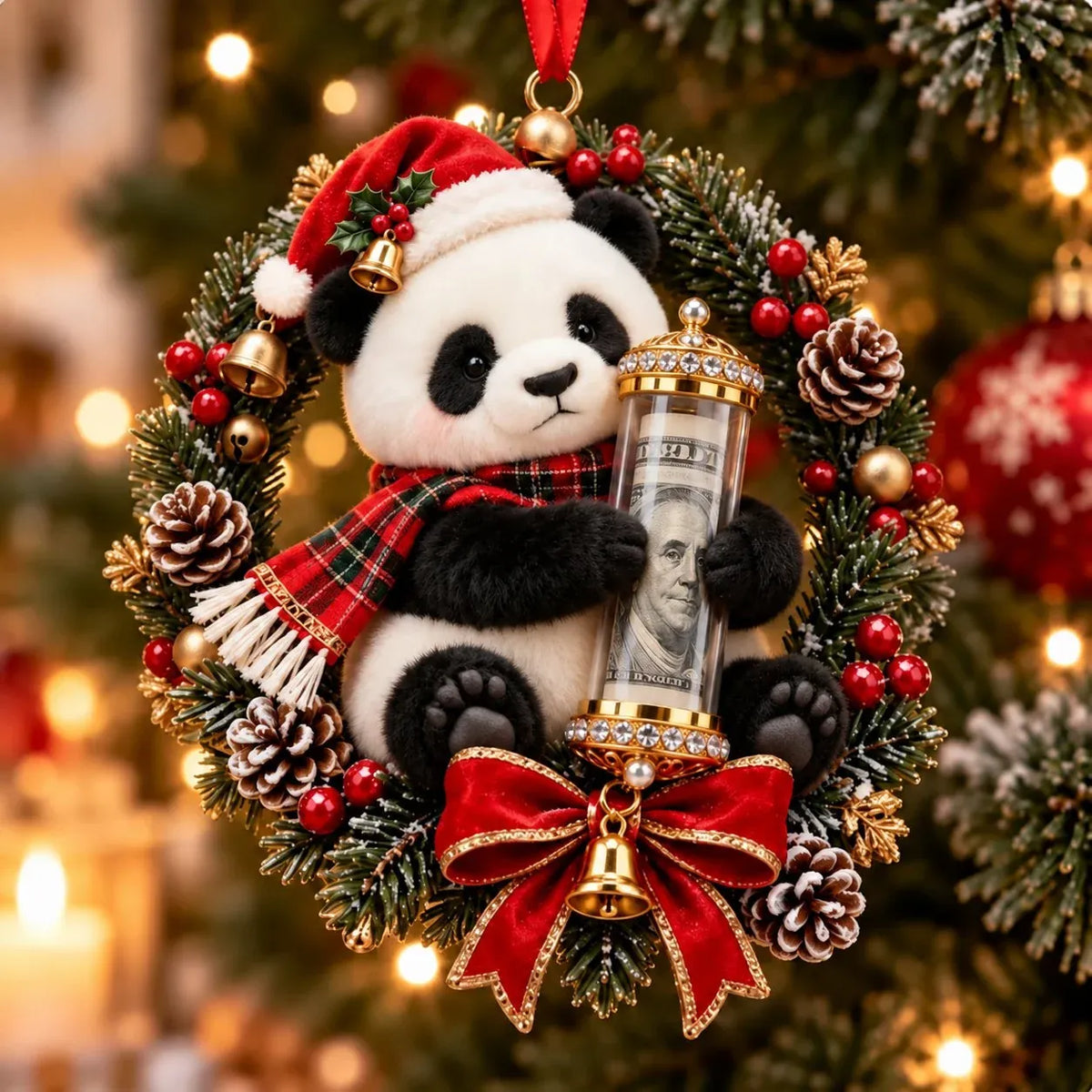 ⏳ Last Day 49% OFF – 🎄3D Christmas Money Plush Ornament | 13 Cute Animal Designs with Reusable Cash & Coin Holder 🎁
