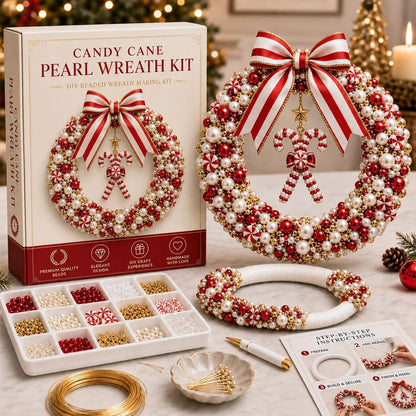 🎄✨ Plymagic DIY Christmas Wreath Pearl Art Kit🎁