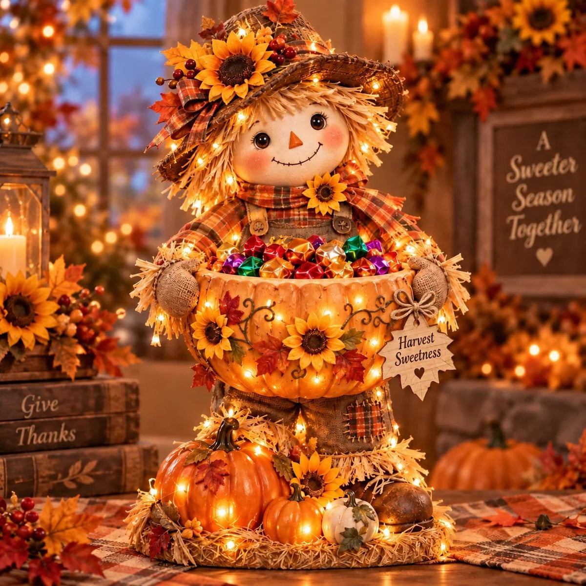 🔥 Limited-Time 49% OFF –– Lighted Scarecrow Candy Bowl