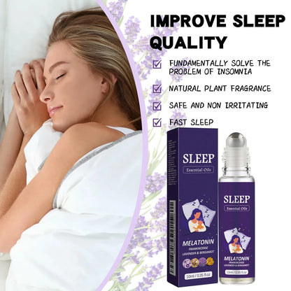 💜Plant Aromatherapy Sleep Roll-On Essential Oil｜Lavender & Bergamot Formula Portable Pre-bed Calming Care Oil🌙