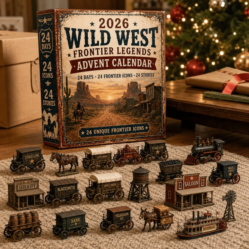 2026 Wild West Frontier Legends Advent Calendar – 24 Days of Old West Miniature Collectibles, Western Christmas Countdown Gift for History & Cowboy Fans