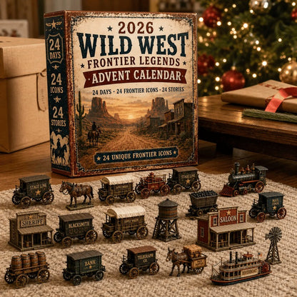 2026 Wild West Frontier Legends Advent Calendar – 24 Days of Old West Miniature Collectibles, Western Christmas Countdown Gift for History & Cowboy Fans