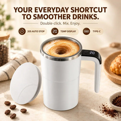 ☕ Rechargeable Auto-Mixing Mug – Hands-Free Stirring for Coffee & More