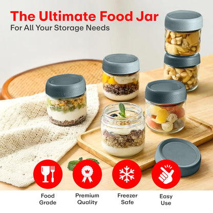 Storage Glass Jar Set Of 6 350 ml