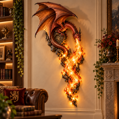 🔥Last Day 49% OFF | 🐉 Dragon Wall Sconce – Gothic Flame-Inspired Wall Accent