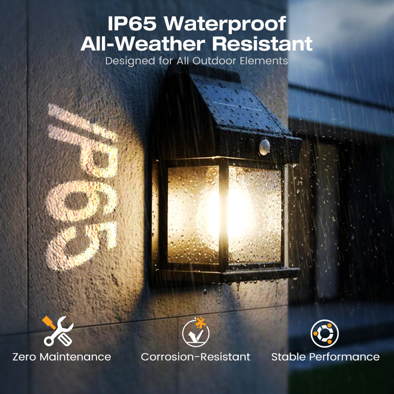 💡Solar Wall Light with Motion Sensor – Weatherproof, Auto On/Off, Easy Install for Garden & Pathway 🌟