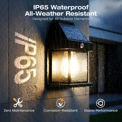 💡Solar Wall Light with Motion Sensor – Weatherproof, Auto On/Off, Easy Install for Garden & Pathway 🌟