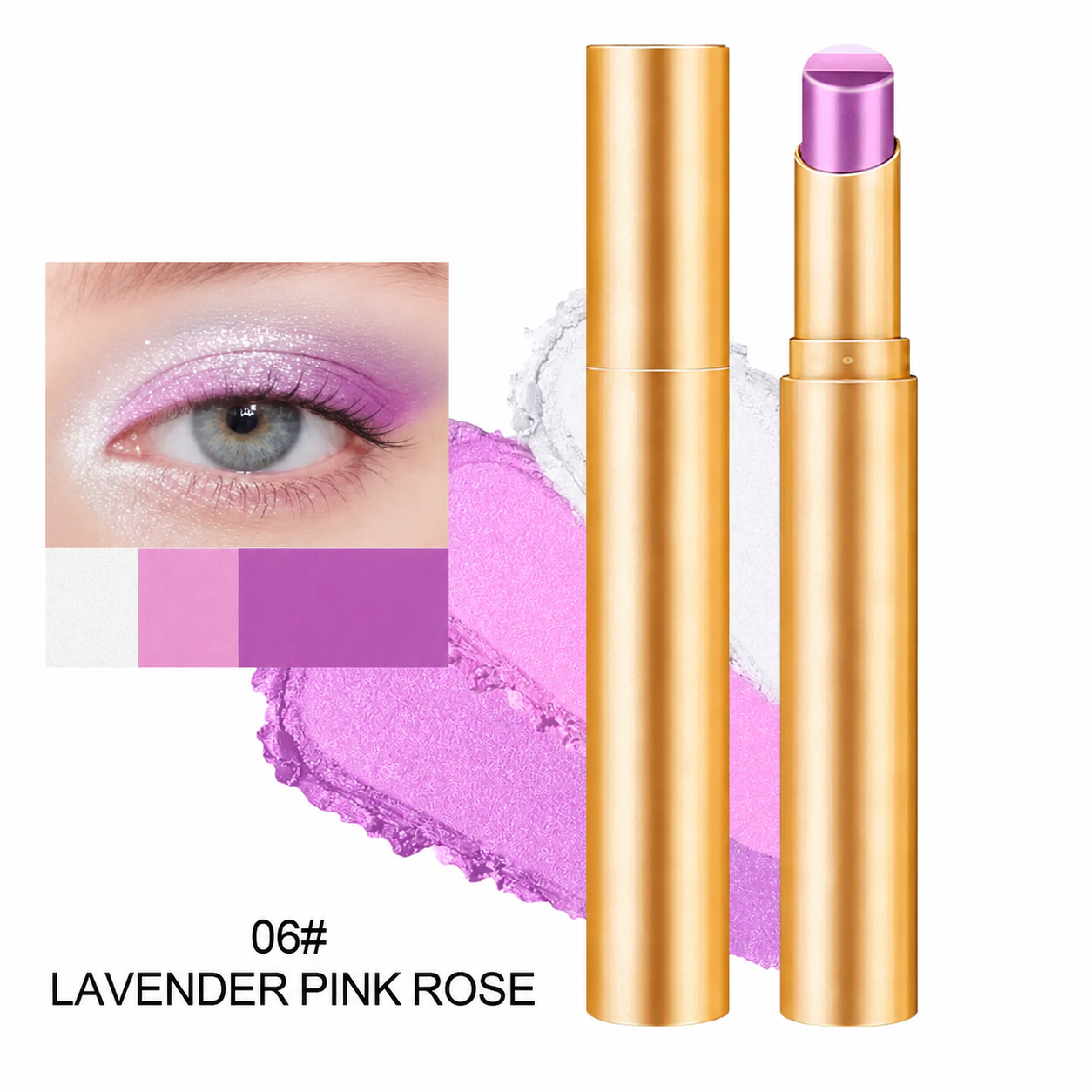 ✨3‑in‑1 Eyeshadow Stick | 3 Color Cream Shimmer Eye Makeup Stick