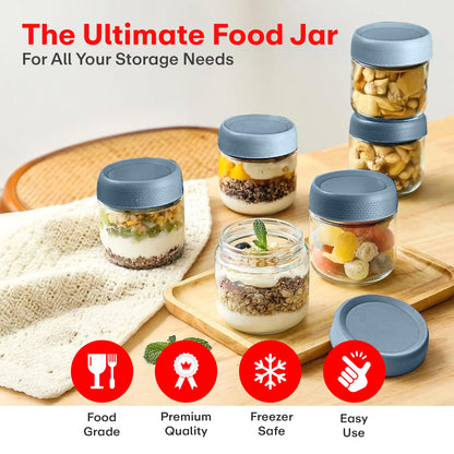 Storage Glass Jar Set Of 6 350 ml
