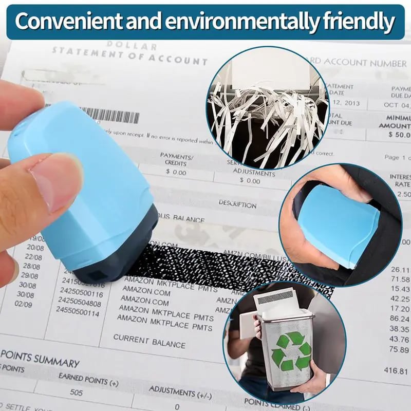 🔒🛡️ Identity Protection Roller Stamp – Hide Personal Information in Seconds