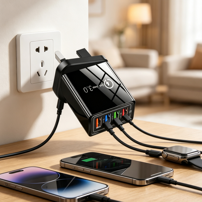 ✨Last Day 50% OFF – The Charger Big Tech Hates | 4-Port Quick Charge 3.0 + AI Performance Boost