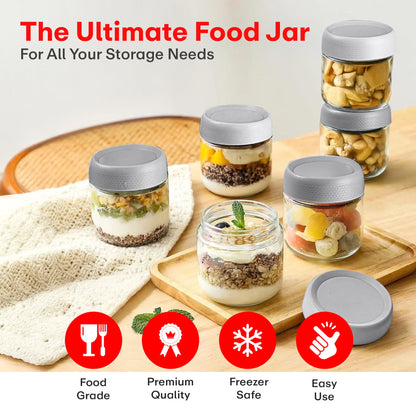 Storage Glass Jar Set Of 6 350 ml
