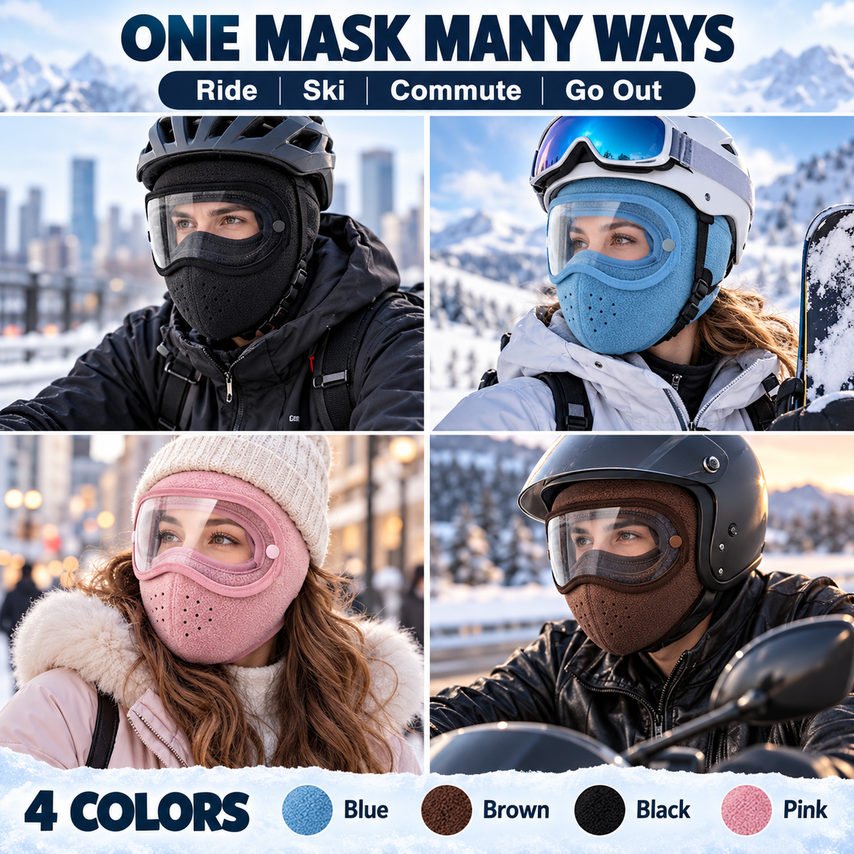 Windproof Fleece Full Face Shield & Anti-Fog Riding Mask 🏍️