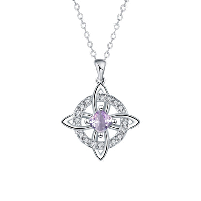 Mystical Birthstone Witches Knot Necklace – Natural Crystal🔮💞Protect Your Loved Ones