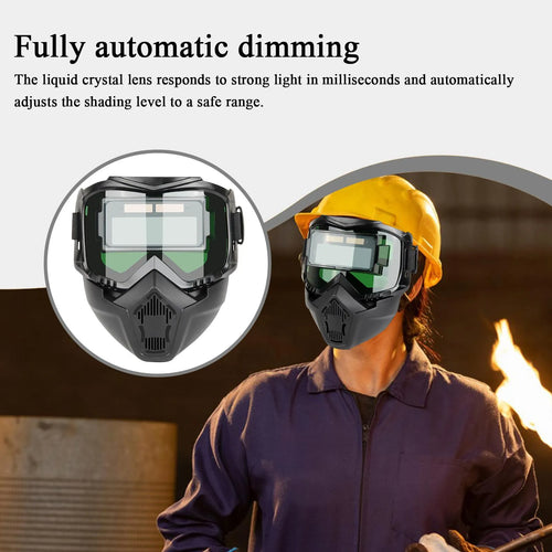 ⚡🛡️ Auto-Darkening Welding Helmet with Quick-Response Lens – 1 Pack