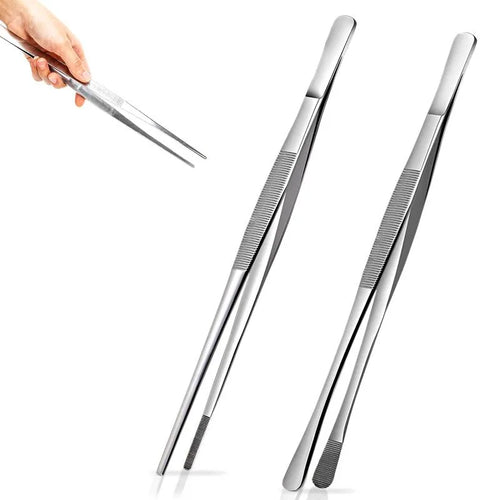 2-Piece Precision Culinary Tweezer Set – Non-Slip Grip for Cooking & Plating 🍳