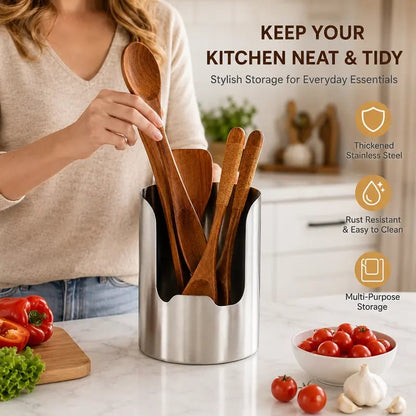 🍴✨ Stainless Steel Utensil Organizer – Rust-Resistant, Durable & Easy to Clean