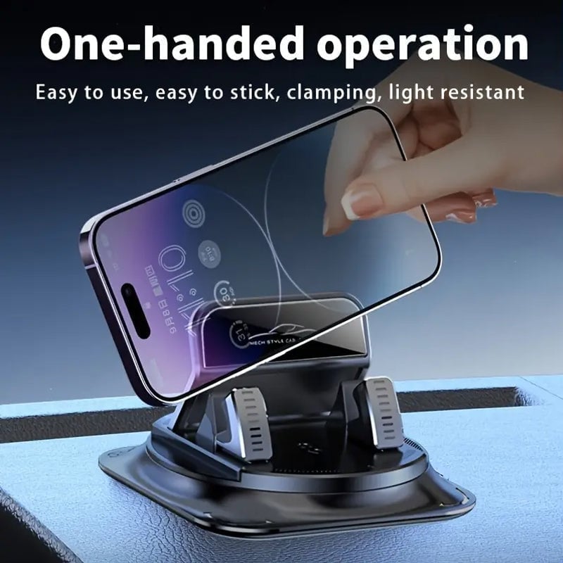 360° Swivel Car Phone Mount 🚗 – Adjustable Hands-Free Dashboard Holder