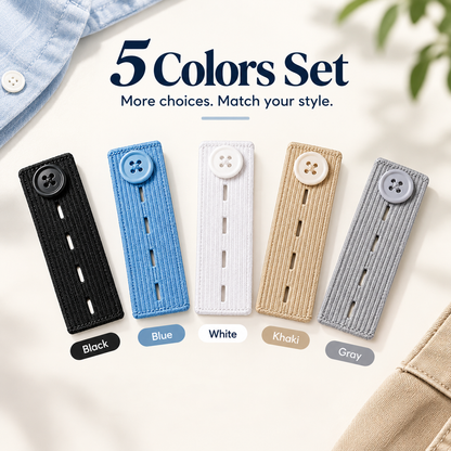 👖 5-Piece Waistband Extender Buttons – Adjustable Fit for Everyday Comfort