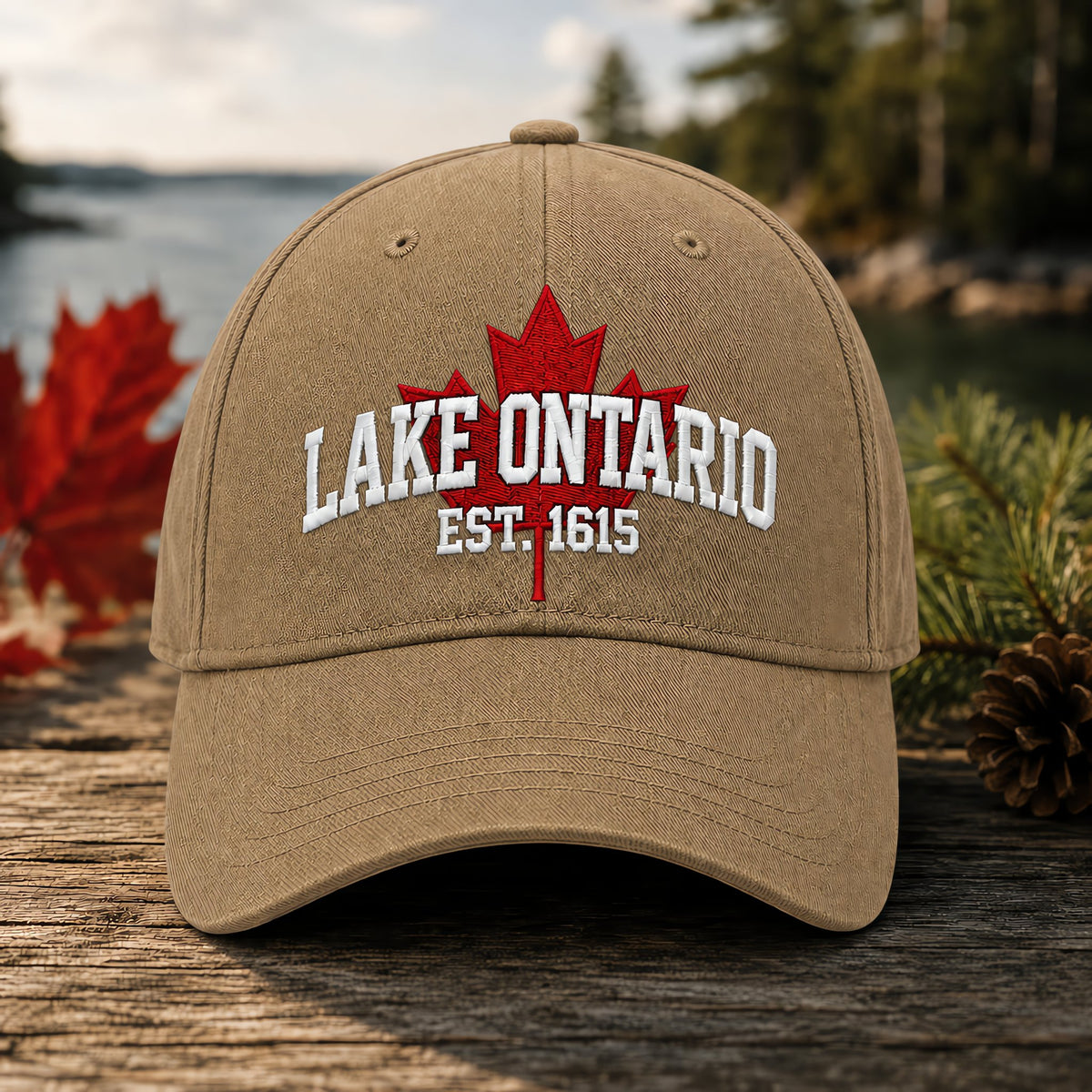 🔥LAST DAY 50% OFF - 🍁Lake Ontario Forever – Heritage Embroidered Cap (🧢100% Cotton)