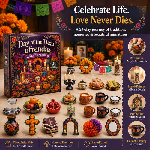 Day of the Dead Ofrendas Advent Calendar 2026 - 24-Day Festive Countdown, Acrylic Charms Blind Box