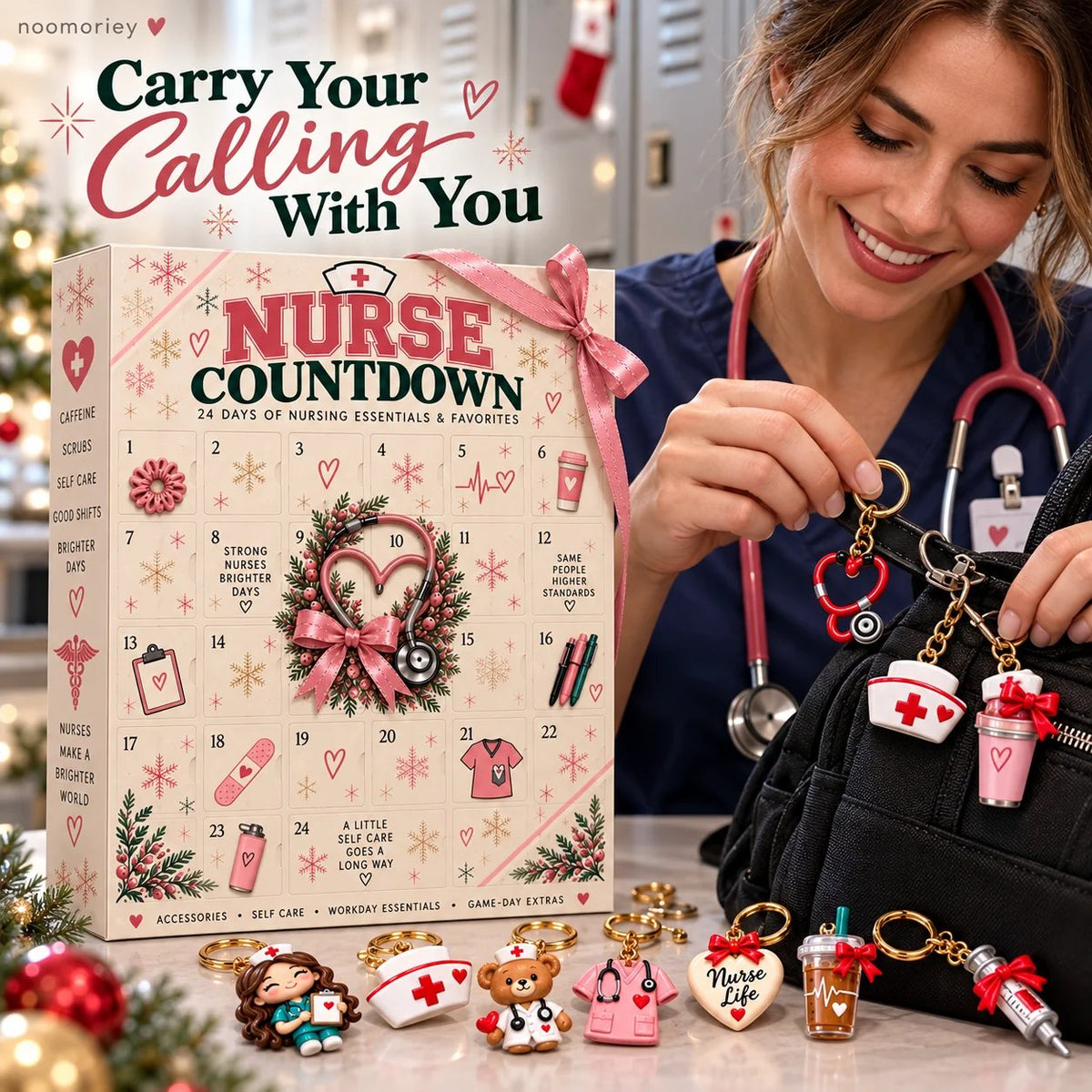 ❤️ CareHero 24-Day Advent Calendar – Heartfelt Holiday Countdown Gift for Nurses