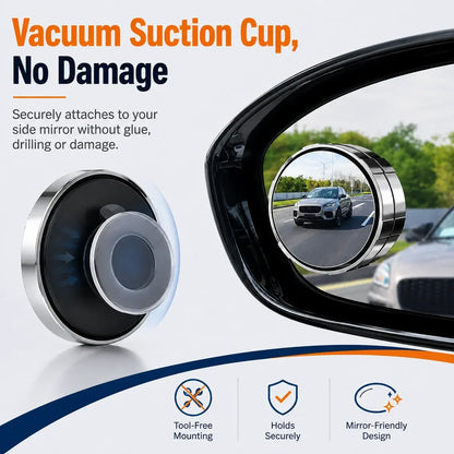 360° Adjustable Blind Spot Mirrors 🚗 – 2-Pack Wide-Angle View