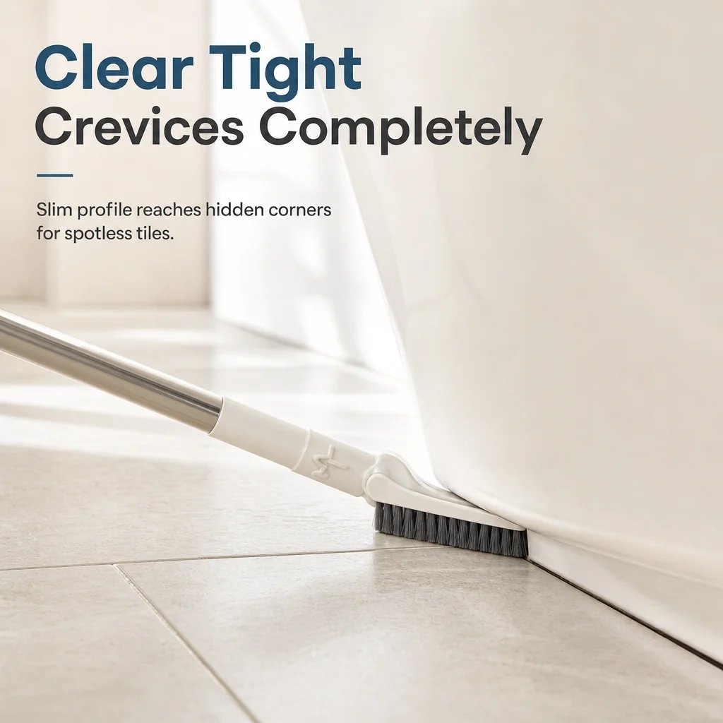 Reach & Shine Extendable Floor Scrubber with Long Handle – 1 Pack 🧼✨