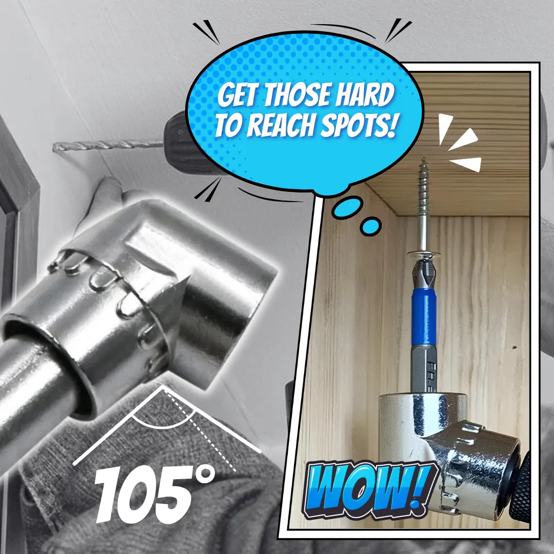 105° Angled Drill Attachment 🔧 – Extended 5.51" Reach Adapter