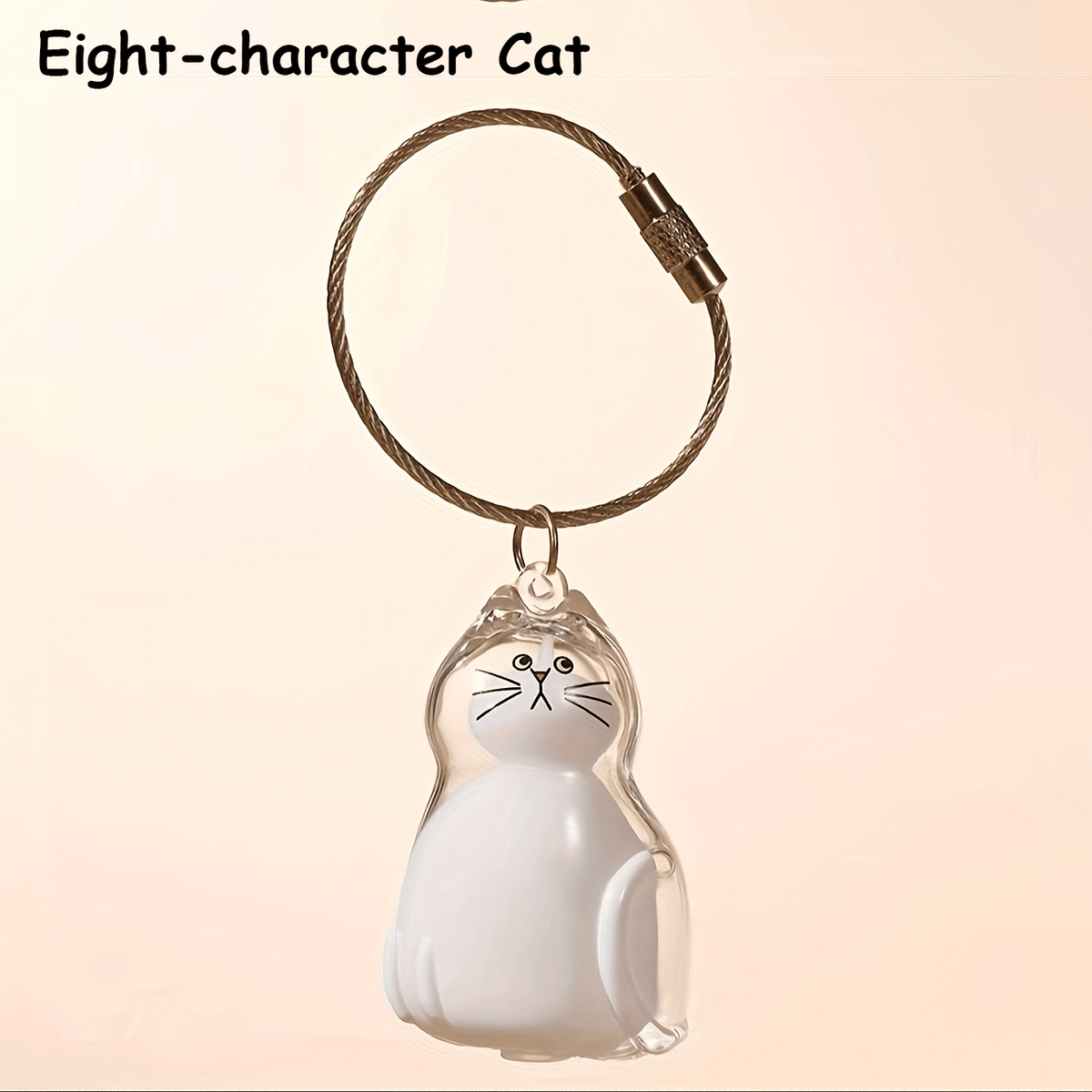 🐈 Calico Cat Memorial Keychain – Keepsake Capsule for Treasured Pet Fur