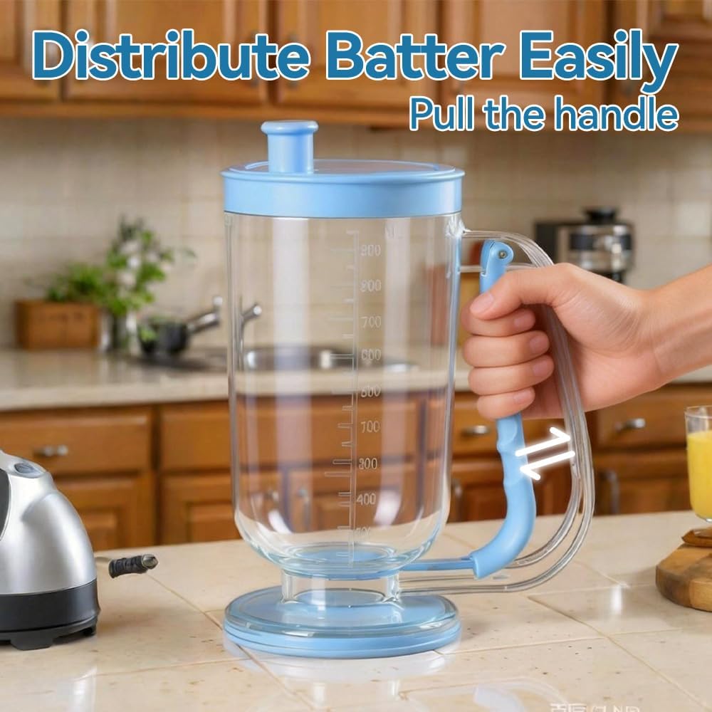 🥞✨ Pancake Batter Dispenser with Mixer – Mix, Pour & Make Perfect Pancakes Faster