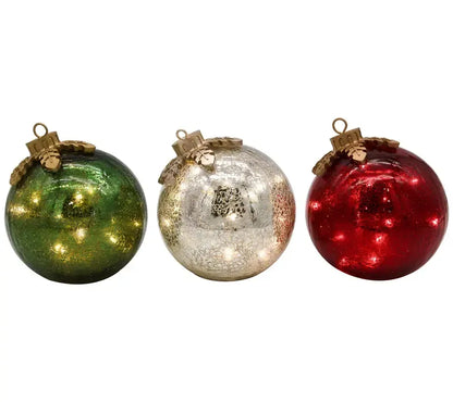 🎄 3-Piece Tabletop Christmas Ornament Set, 4-Inch Plastic Holiday Decor 🎁