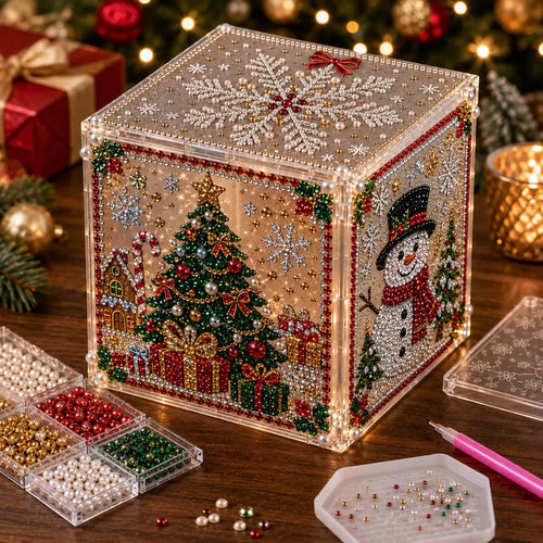3D Christmas Diamond Painting Gift Box DIY Kit