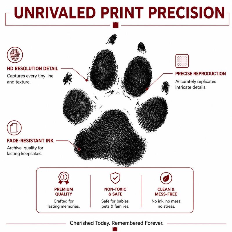 🐾 Pet Paw Print Memory Kit – Create a Meaningful Keepsake of Your Companion