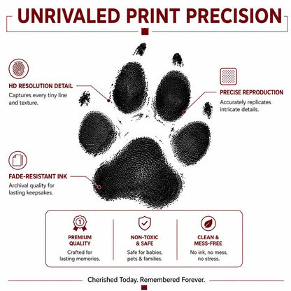 🐾 Pet Paw Print Memory Kit – Create a Meaningful Keepsake of Your Companion