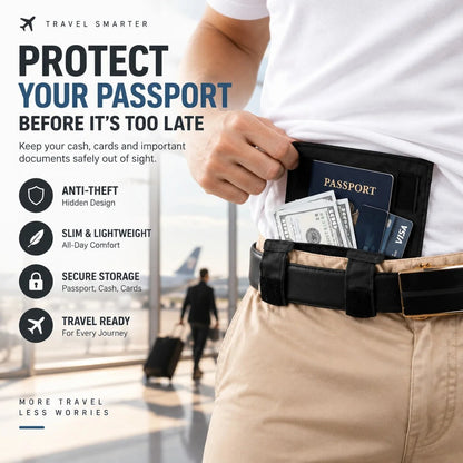 Last Day 49% OFF 🔥 Slim Passport Belt Wallet – Discreet Storage for Travel Essentials