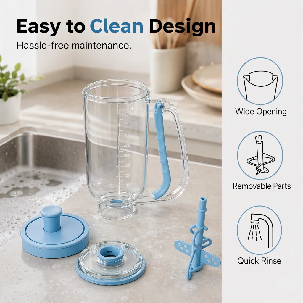 🥞 Pancake Batter Mixer & Dispenser – Easy Breakfast Prep